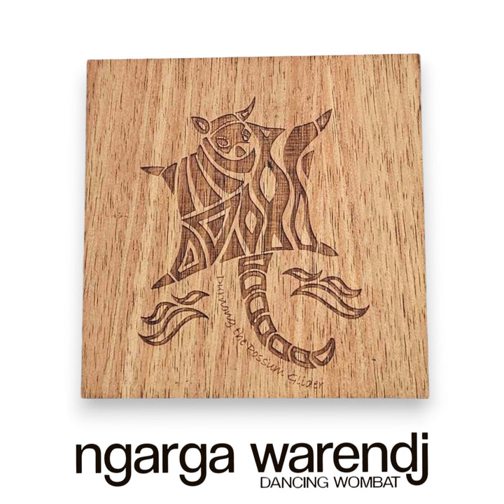 Ngarga Warendj Creator Story Series Square Coasters Set of 8 - Assorted Timber