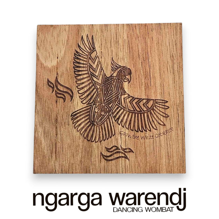 Ngarga Warendj Creator Story Series Square Coasters Set of 8 - Assorted Timber