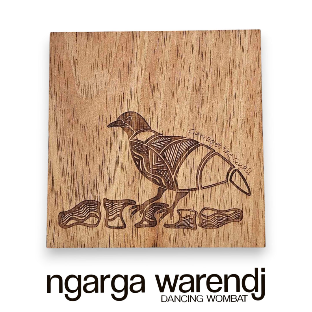 Ngarga Warendj Creator Story Series Square Coasters Set of 8 - Assorted Timber