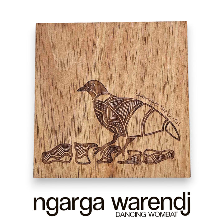 Ngarga Warendj Creator Story Series Square Coasters Set of 8 - Assorted Timber