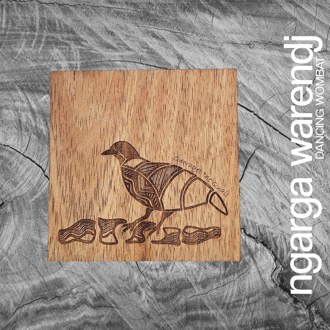 Ngarga Warendj Creator Story Series Square Coasters Set of 8 - Assorted Timber