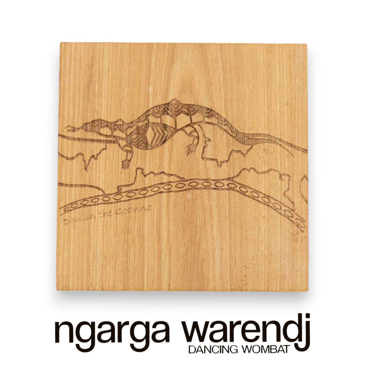 Ngarga Warendj Creator Story Series Square Coasters Set of 8 - Assorted Timber