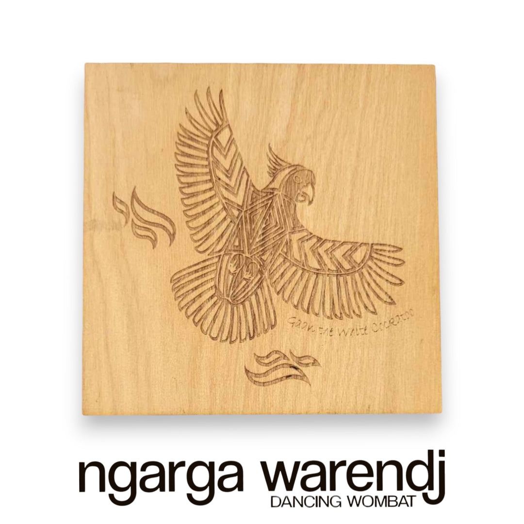 Ngarga Warendj Creator Story Series Square Coasters Set of 8 - Assorted Timber