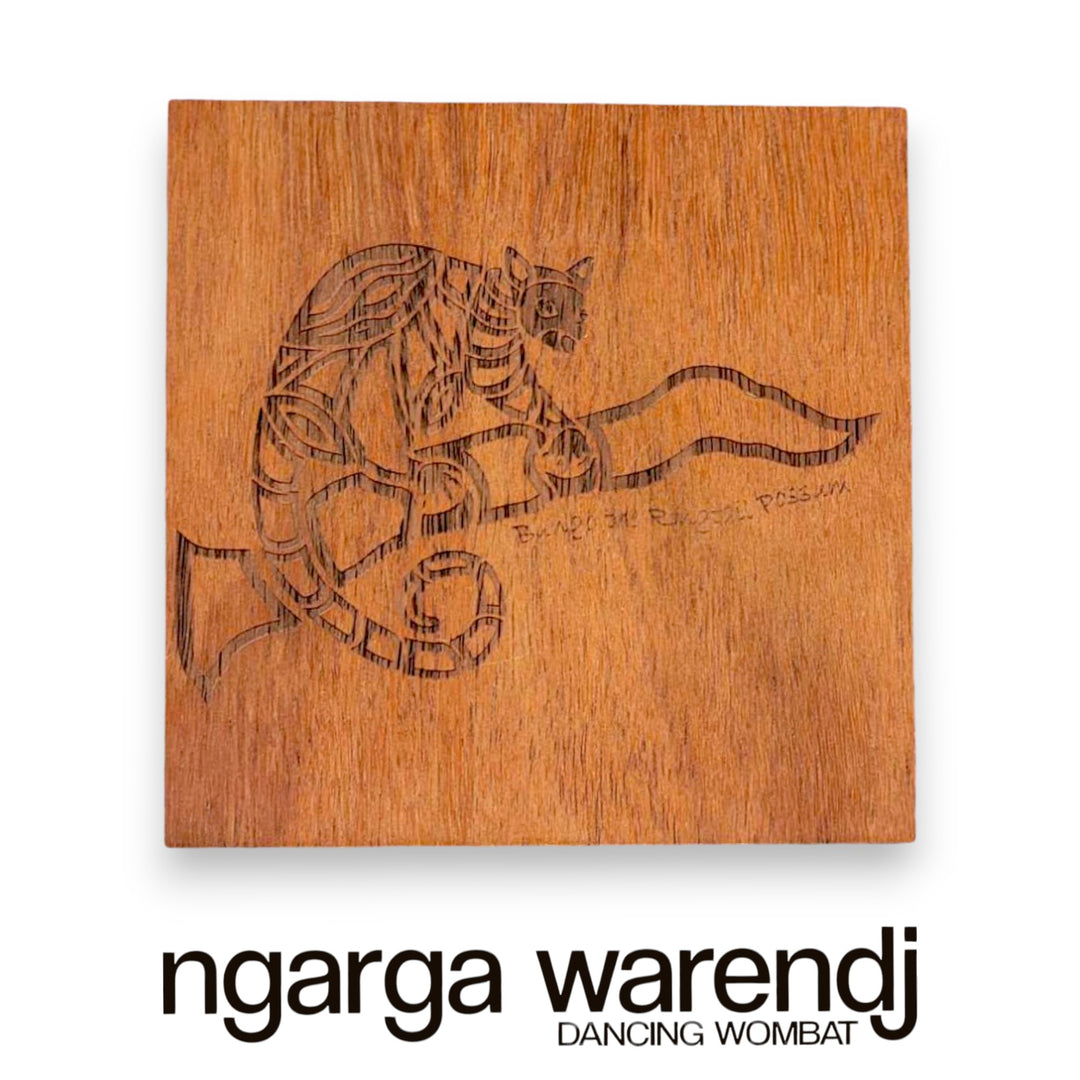 Ngarga Warendj Creator Story Series Square Coasters Set of 8 - Assorted Timber