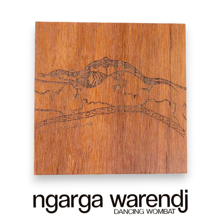 Ngarga Warendj Creator Story Series Square Coasters Set of 8 - Assorted Timber