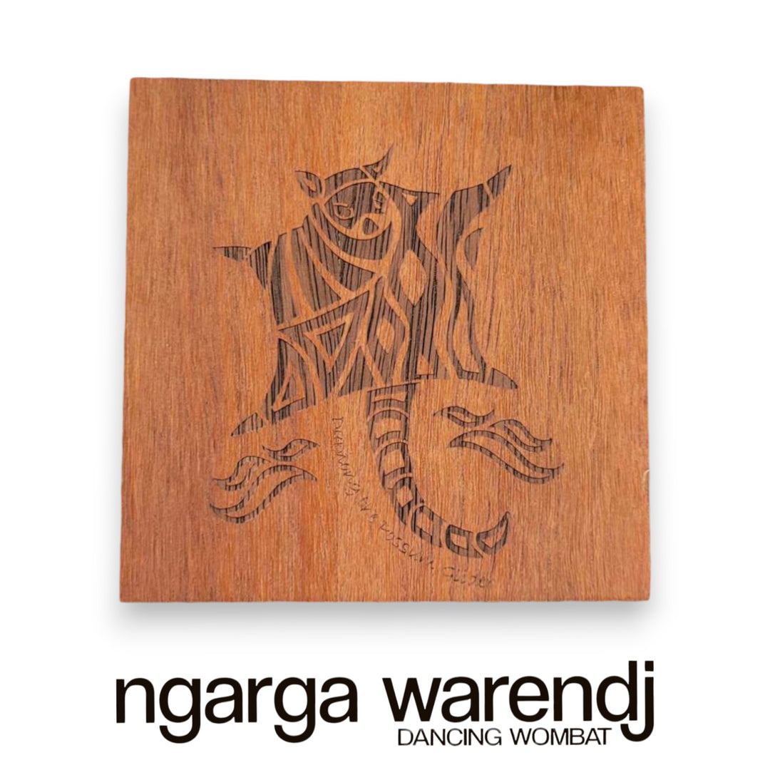 Ngarga Warendj Creator Story Series Square Coasters Set of 8 - Assorted Timber