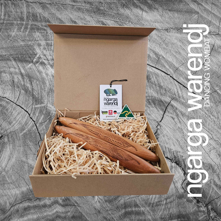 CLAPSTICKS WITH GUM LEAVES - ASSORTED DESIGNS WITH GIFTBOX