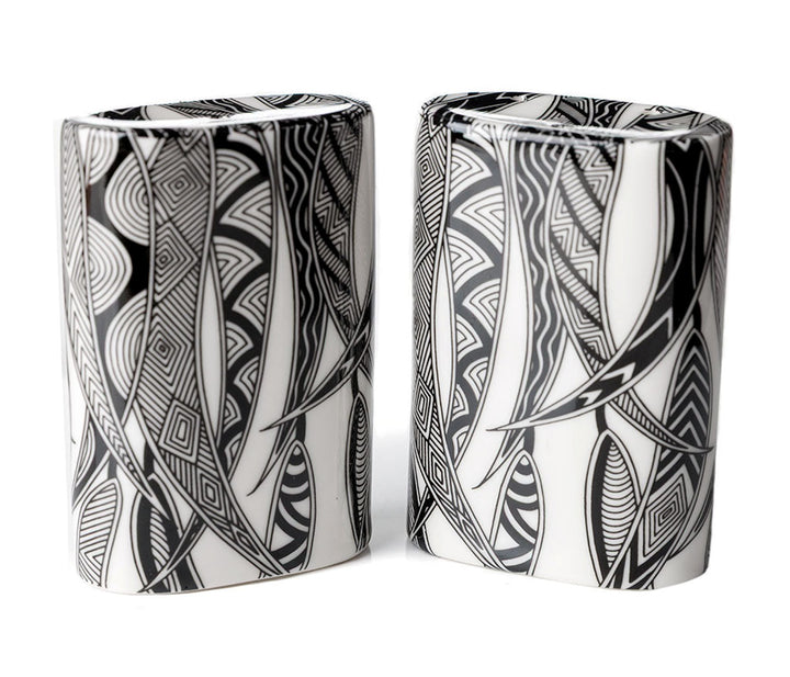 SALT & PEPPER SHAKERS ABORIGINAL ART BY WARLUKURLANGU ARTISTS