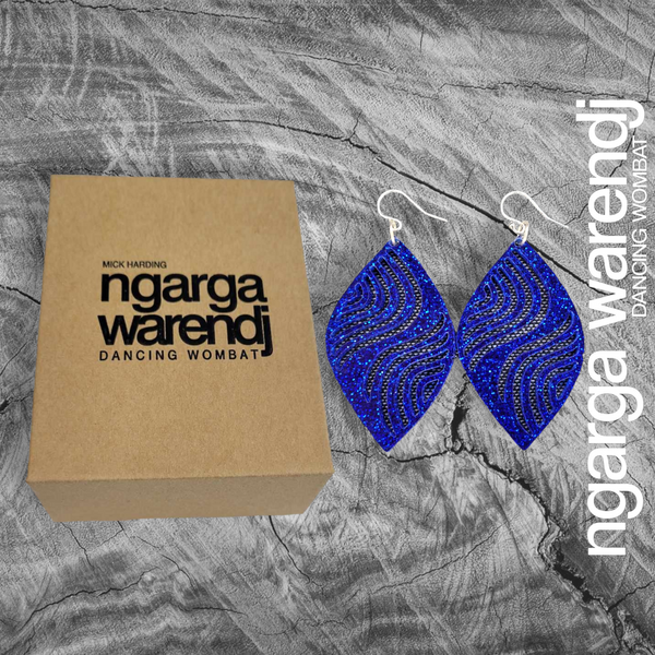 EARRINGS - MEETING PLACE NAGORANG YILAM MALGARR SHIELD DESIGN