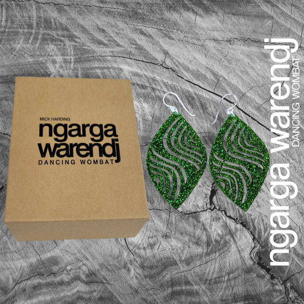 EARRINGS - MEETING PLACE NAGORANG YILAM MALGARR SHIELD DESIGN