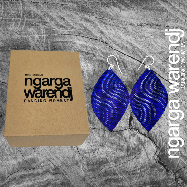EARRINGS - MEETING PLACE NAGORANG YILAM MALGARR SHIELD DESIGN