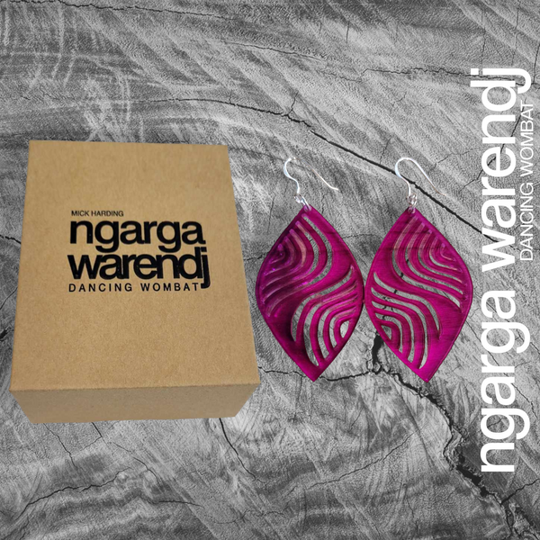 EARRINGS - MEETING PLACE NAGORANG YILAM MALGARR SHIELD DESIGN