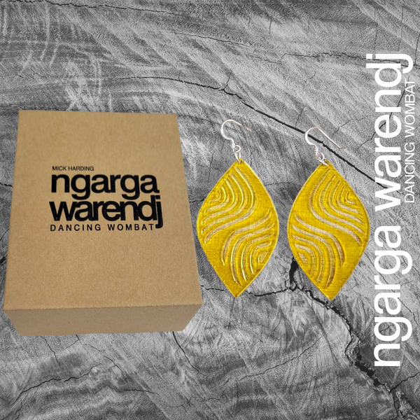 EARRINGS - MEETING PLACE NAGORANG YILAM MALGARR SHIELD DESIGN
