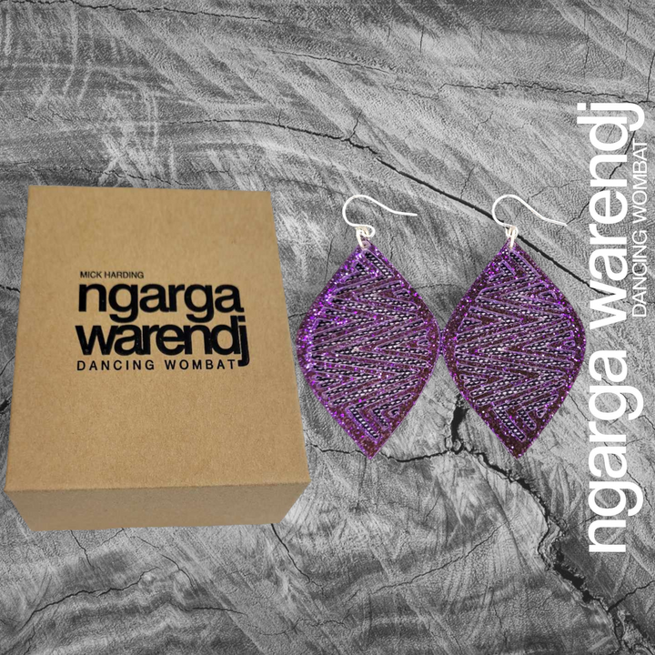 NGARGA WARENDJ EARRINGS - MOUNTAINS NGARRAK MALGARR DESIGN