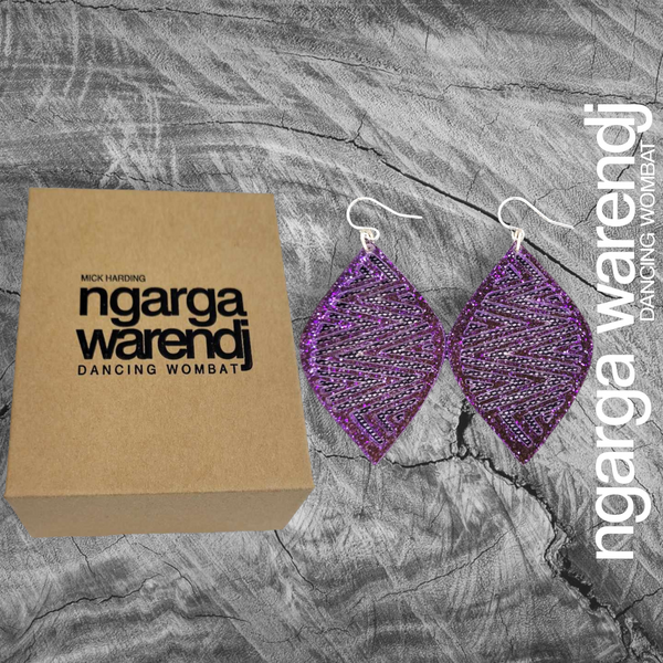EARRINGS - MOUNTAINS NGARRAK MALGARR DESIGN