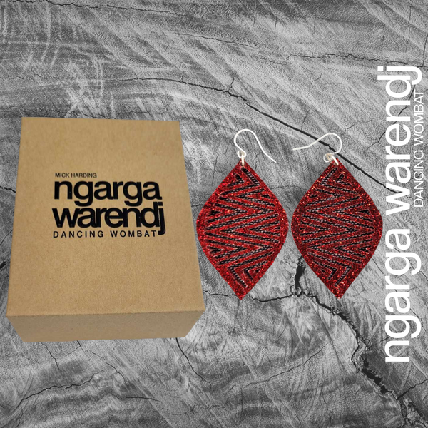 EARRINGS - MOUNTAINS NGARRAK MALGARR DESIGN