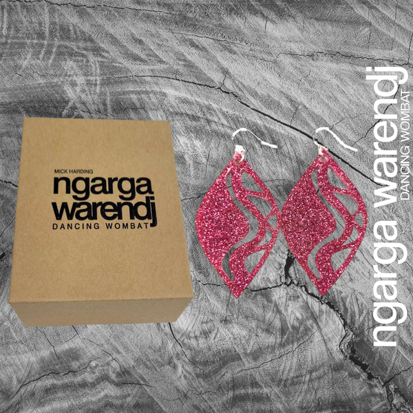 EARRINGS - MOUNTAIN & RIVERS NGARRAK WARING MALGARR DESIGN