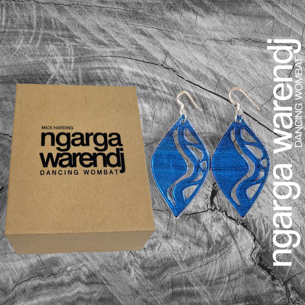 EARRINGS - MOUNTAIN & RIVERS NGARRAK WARING MALGARR DESIGN