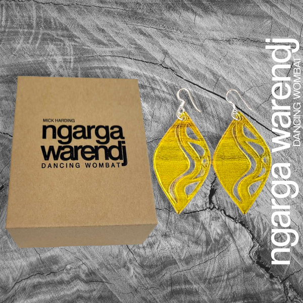 EARRINGS - MOUNTAIN & RIVERS NGARRAK WARING MALGARR DESIGN