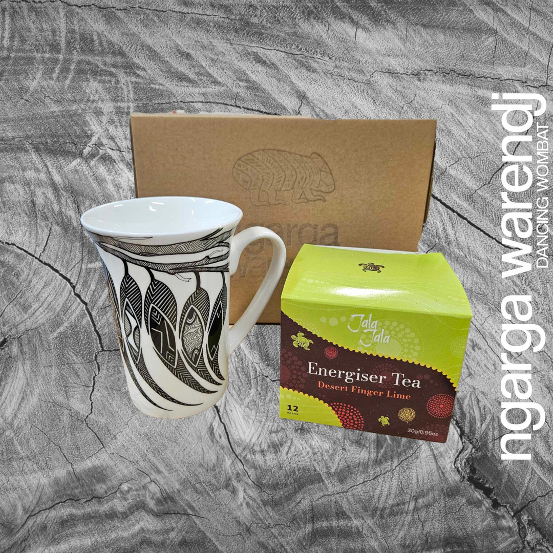 Ngarga Warendj Gum leaves Mug and Jala Jala Tea Gift Box Hamper