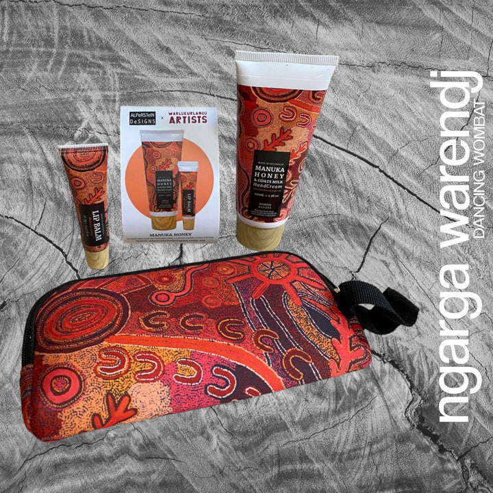 Ngarga Warendj Mini Pamper Gift Box Hamper - Hand Wash, Chocolate, Hand Cream and Lip Balm Gift Pack & Art Card