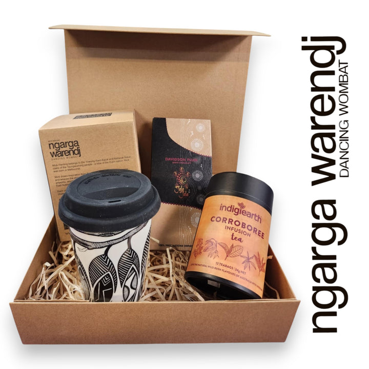 Ngarga Warendj Gift Box Indigiearth Tea, Chocolate and Keep Cup Hamper Pack