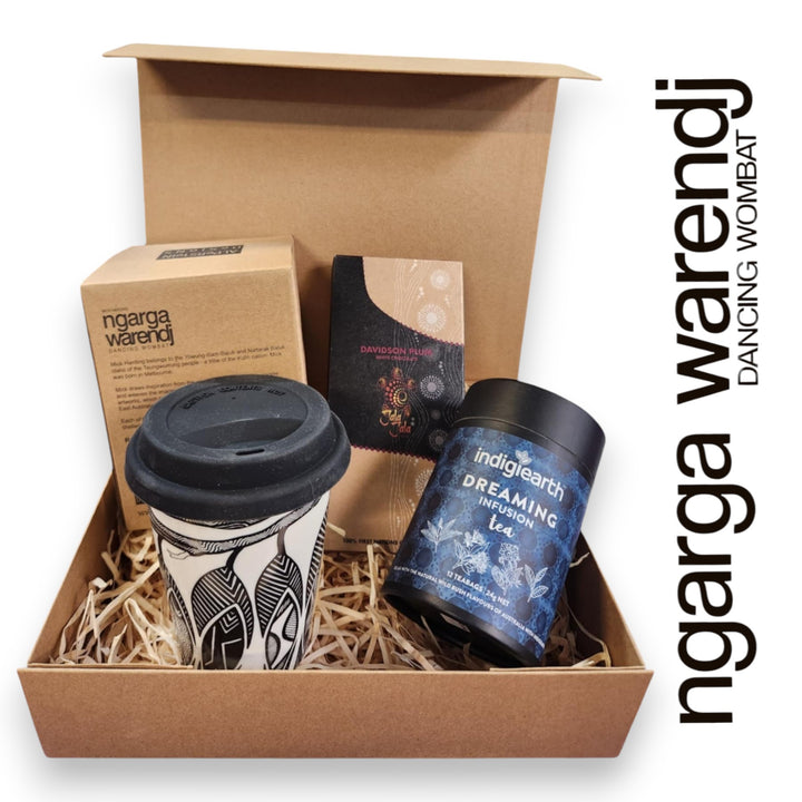 Ngarga Warendj Gift Box Indigiearth Tea, Chocolate and Keep Cup Hamper Pack