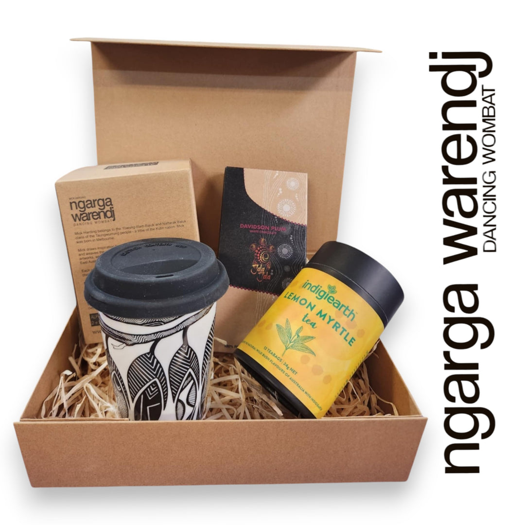 Ngarga Warendj Gift Box Indigiearth Tea, Chocolate and Keep Cup Hamper Pack
