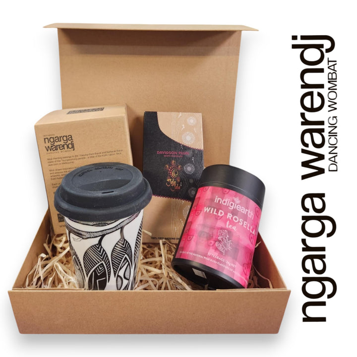 Ngarga Warendj Gift Box Indigiearth Tea, Chocolate and Keep Cup Hamper Pack