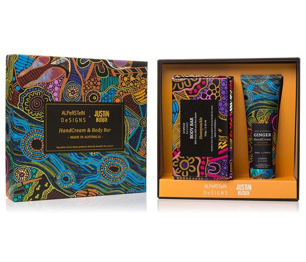 HAND CREAM & BODY BAR GIFT BOX  - ASSORTED ABORIGINAL ART DESIGNS AND FRAGRANCES