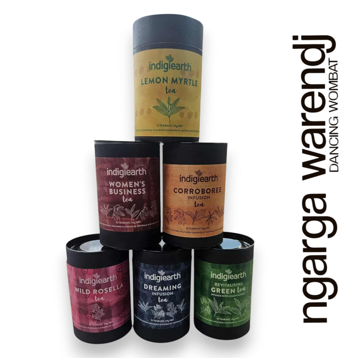 Ngarga Warendj Gift Box Indigiearth Tea and Gum Leaves Stainless Steel Keep Cup Hamper Pack