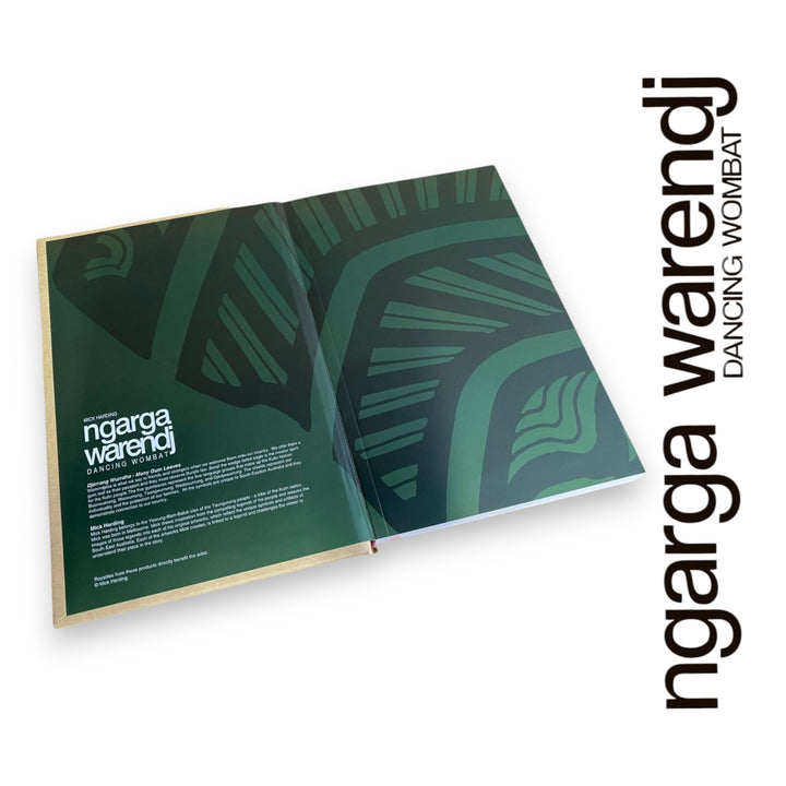 Ngarga Warendj Writers Gift Box Hamper - Rectangle Pen Set, Journal, Jala Jala Chocolate, Art Card