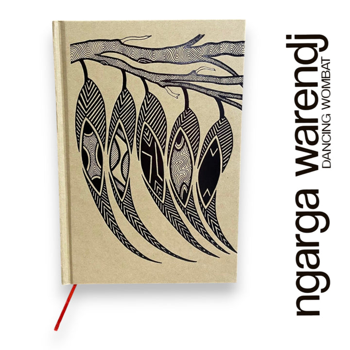 Ngarga Warendj Writers Gift Box Hamper - Rectangle Pen Set, Journal, Jala Jala Chocolate, Art Card