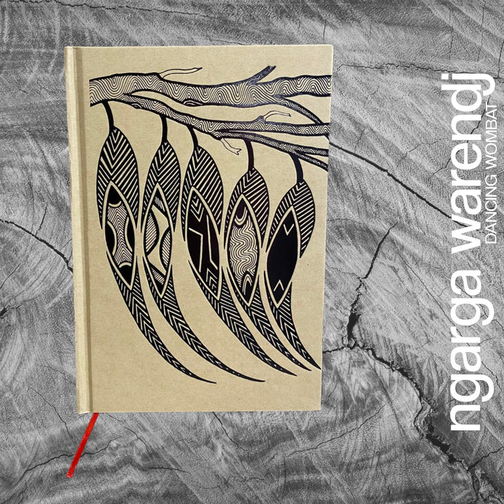 Ngarga Warendj Writers Gift Box Hamper - Rectangle Pen Set, Journal, Jala Jala Chocolate, Art Card