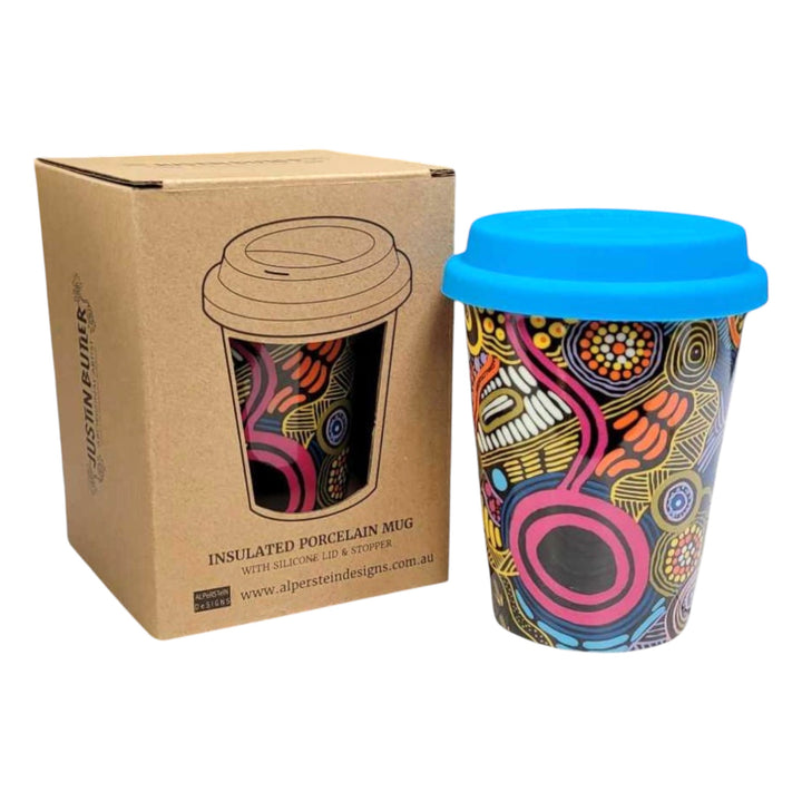 GUM LEAVES GIFT BOX HAMPER 2 - Rectangle Camphor Laurel Board - Keep Cup - Tea - Chocolate - Card