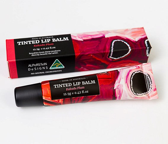 TINTED LIP BALM - ASSORTED ABORIGINAL ART DESIGNS AND FRAGRANCES