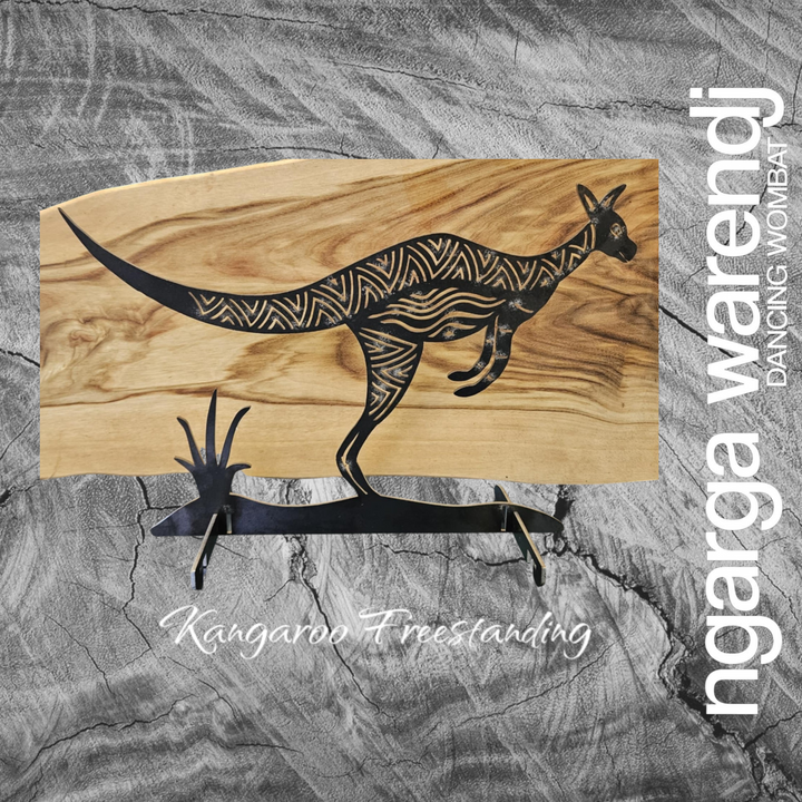 NGARGA WARENDJ x ANIMALIA - MARRAM THE KANGAROO - METAL ART