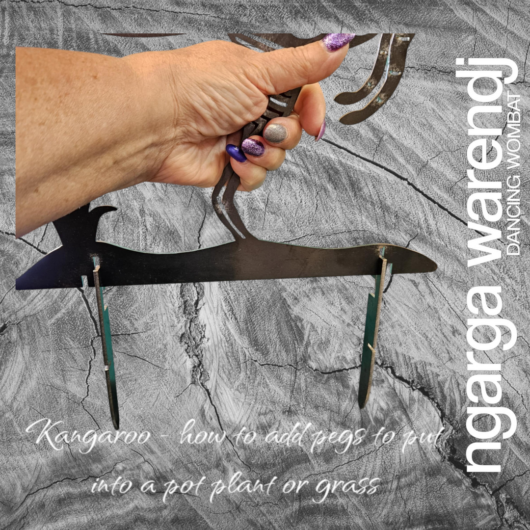 NGARGA WARENDJ x ANIMALIA - MARRAM THE KANGAROO - METAL ART