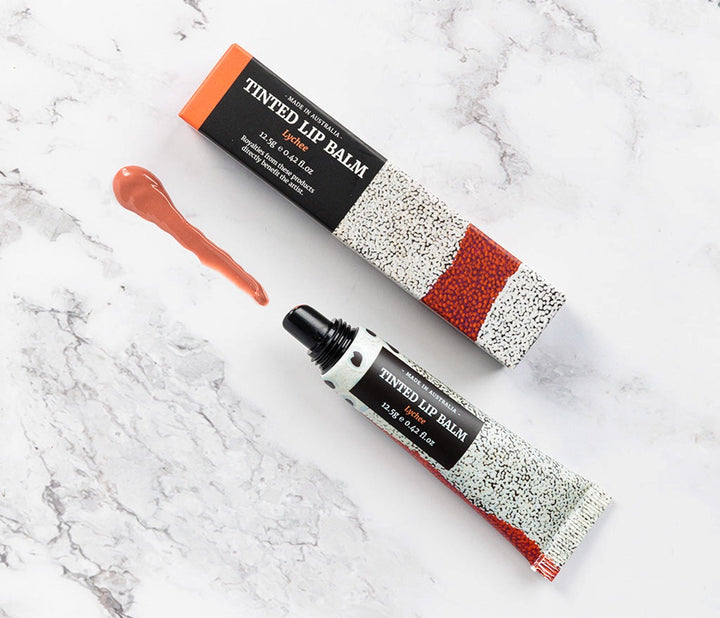 TINTED LIP BALM - ASSORTED ABORIGINAL ART DESIGNS AND FRAGRANCES