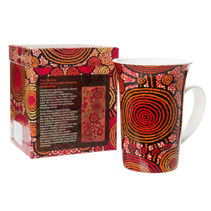 FINE BONE CHINA CERAMIC MUG - ABORIGINAL ART BY ASSORTED ARTISTS