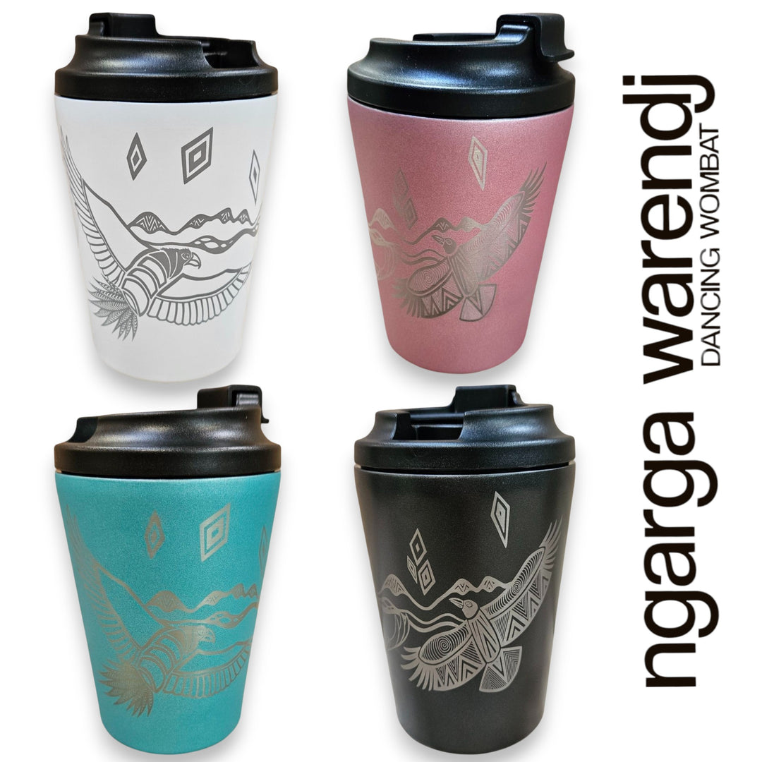 Ngarga Warendj Gift Box Indigiearth Tea and Bunjil and Waa Stainless Steel Keep Cup Hamper Pack