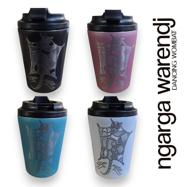 DOUBLE WALLED INSULATED STAINLESS STEEL MUG - POSSUM GLIDER - ASSORTED COLOURS