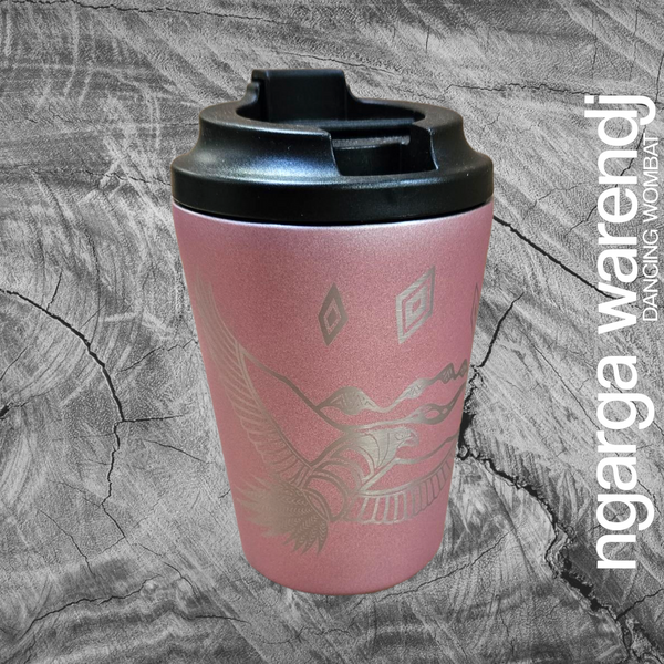 BUNJIL AND WAA DESIGN - DOUBLE WALLED INSULATED STAINLESS STEEL MUG - ASSORTED COLOURS