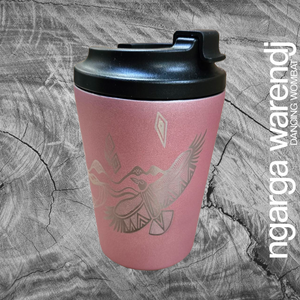 BUNJIL AND WAA DESIGN - DOUBLE WALLED INSULATED STAINLESS STEEL MUG - ASSORTED COLOURS