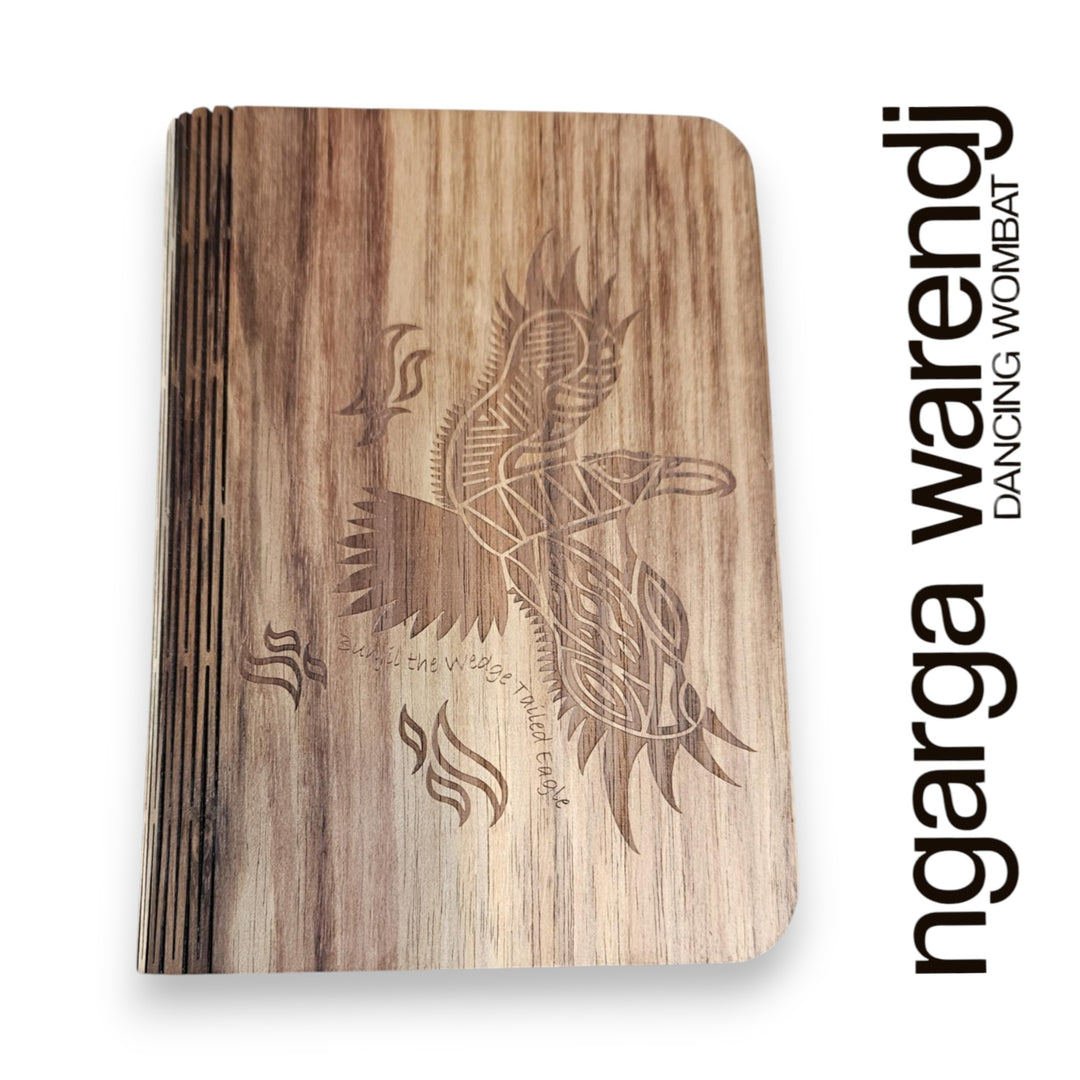 BUNJIL WEDGE TAILED EAGLE LARGE GIFT BOX HAMPER - Board - Stainless Steel Mug & Bottle - A6 Notebook - Chocolate - Card