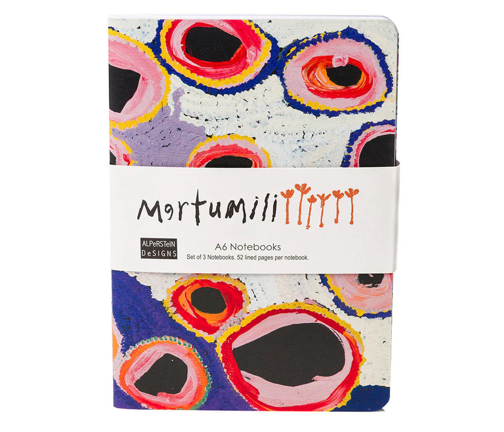 A6 NOTEBOOKS SET OF 3 - ABORIGINAL ART BY MARTUMILI ARTISTS