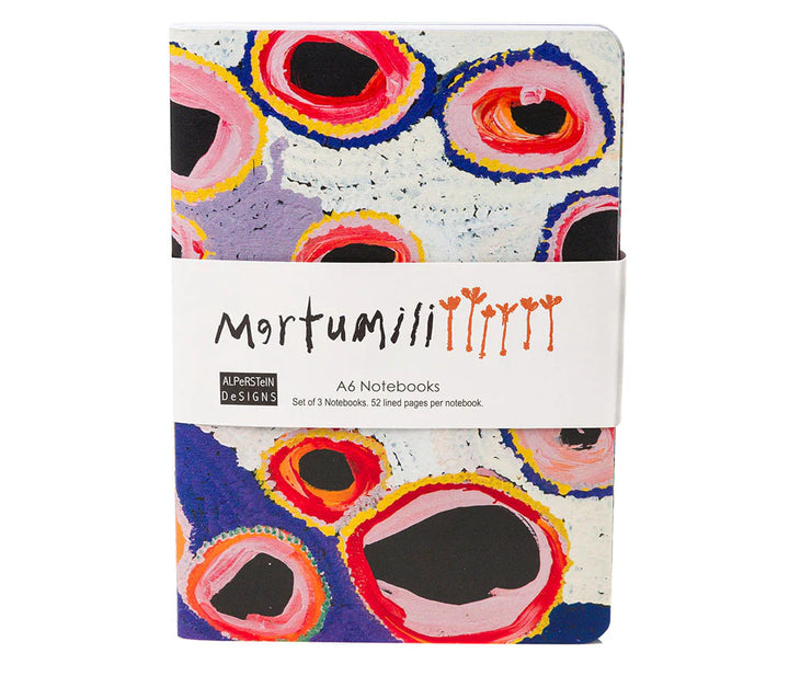 A6 NOTEBOOKS SET OF 3 - ABORIGINAL ART BY MARTUMILI ARTISTS