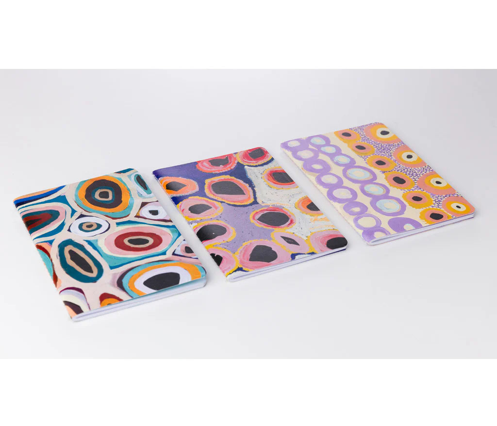 A6 NOTEBOOKS SET OF 3 - ABORIGINAL ART BY MARTUMILI ARTISTS