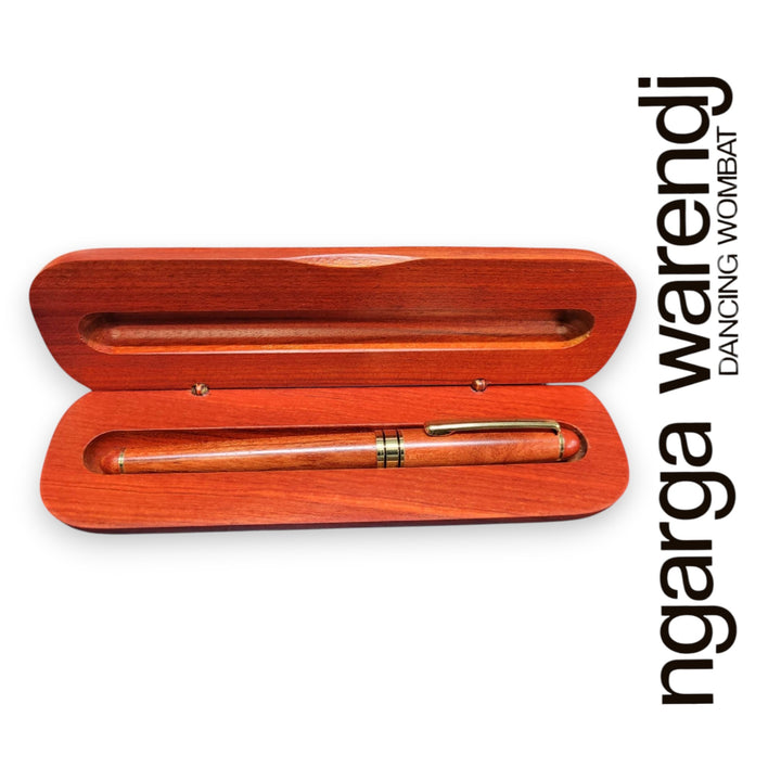 Ngarga Warendj Writers Gift Box Hamper - Rectangle Pen Set, Journal, Jala Jala Chocolate, Art Card