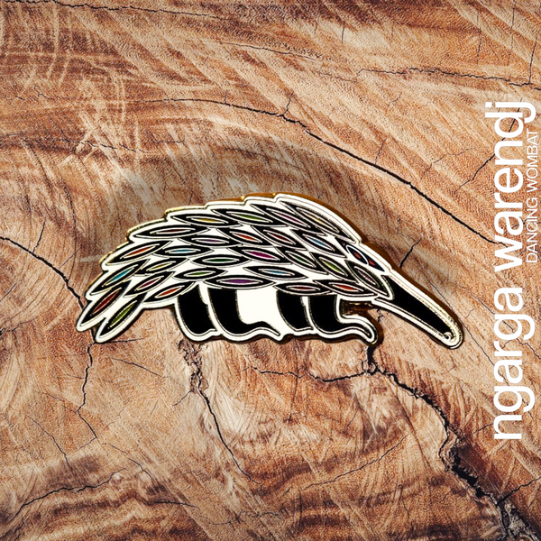 NGARGA WARENDJ DANCING WOMBAT - ECHIDNA LAPEL PIN